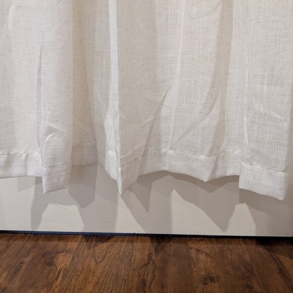 Koufall Tab Top Linen Blend in Natural Tan Color Curtains 51 x 62 - Picture 4 of 15